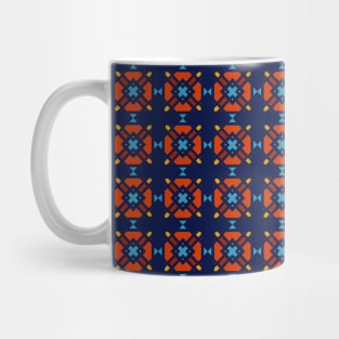 Geometric multicolor repetion pattern set collage Mug